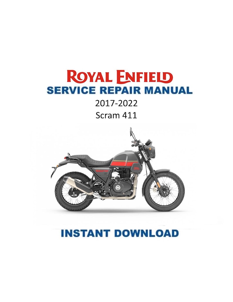Royal Enfield Scram 411 Service Manual PDF service repair manual cover