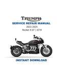 Triumph Rocket 3 GT/R Service Manual PDF service repair manual cover