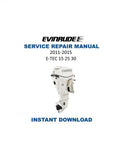 Evinrude ETEC 15 25 30 HP Service Manual PDF service repair manual cover