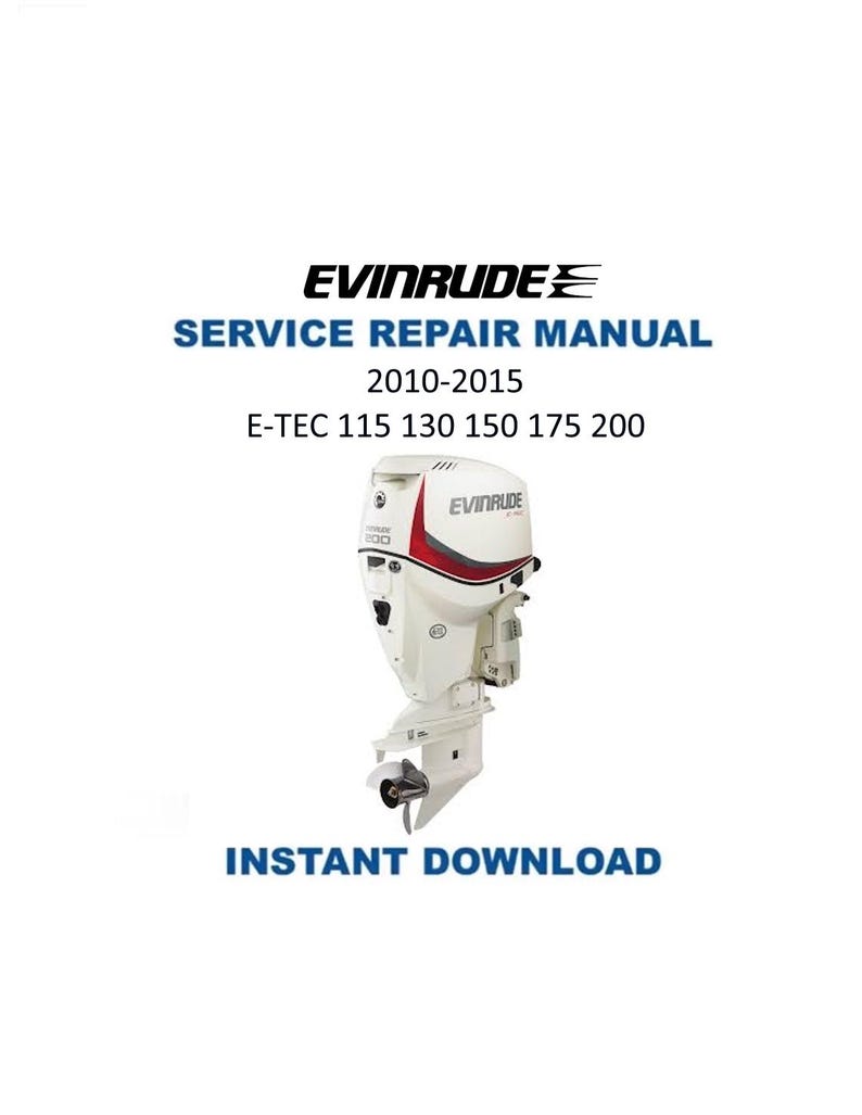 Evinrude ETEC 115 130 150 175 200 Service Manual PDF service repair manual cover