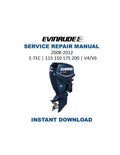 Evinrude E-TEC 115 150 175 200 Service Manual PDF service repair manual cover