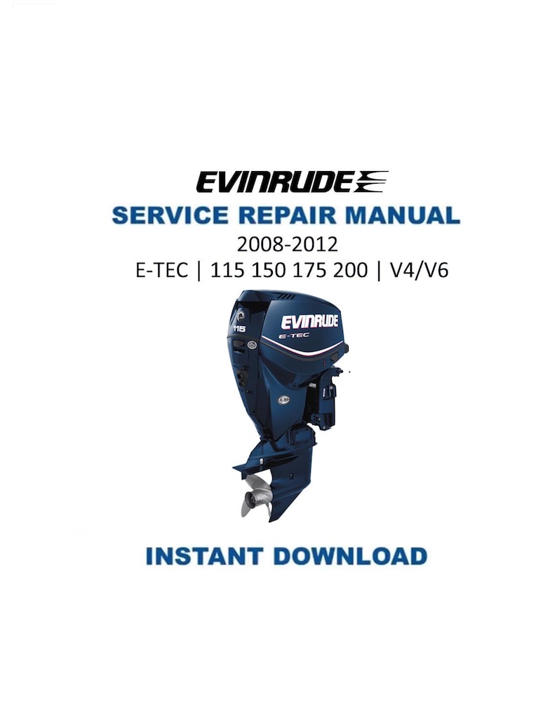 Evinrude E-TEC 115 150 175 200 Service Manual PDF service repair manual cover