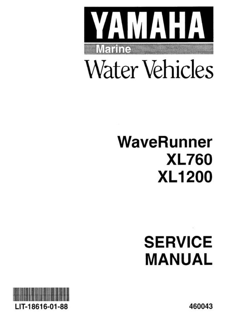 Yamaha WaveRunner XL760 XL1200 Service Manual service manual preview page 2
