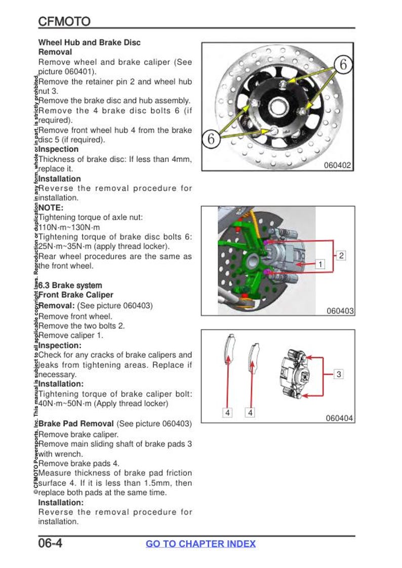 CFMOTO CFORCE CF80OXC Service Repair Manual service manual preview page 10