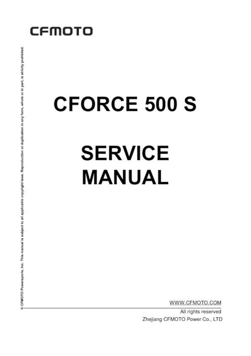 CFMOTO CFORCE 500S Service Repair Manual service manual preview page 2