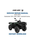 Can Am Outlander 570, 650 & 850 Standard Series Service Manual PDF service repair manual cover