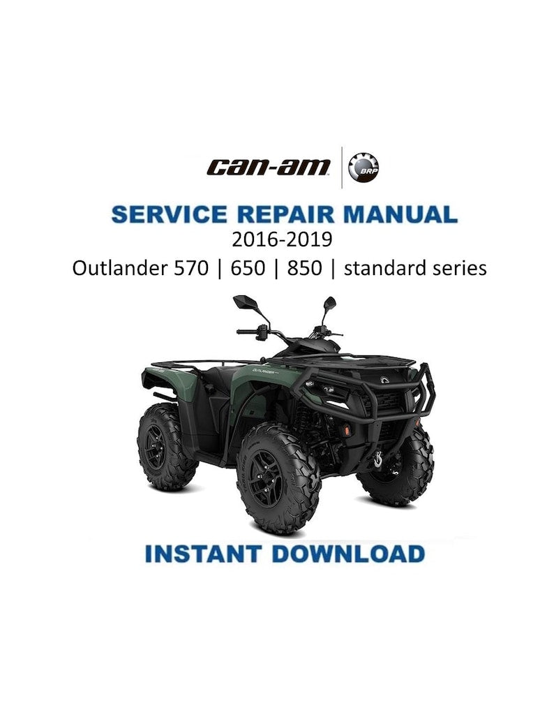 Can Am Outlander 570, 650 & 850 Standard Series Service Manual PDF service repair manual cover