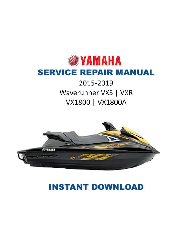 Yamaha WaveRunner VXS VXR VX1800 Service Manual PDF service repair manual cover