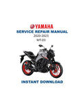 Yamaha MT03 FZ03 Service Manual PDF service repair manual cover