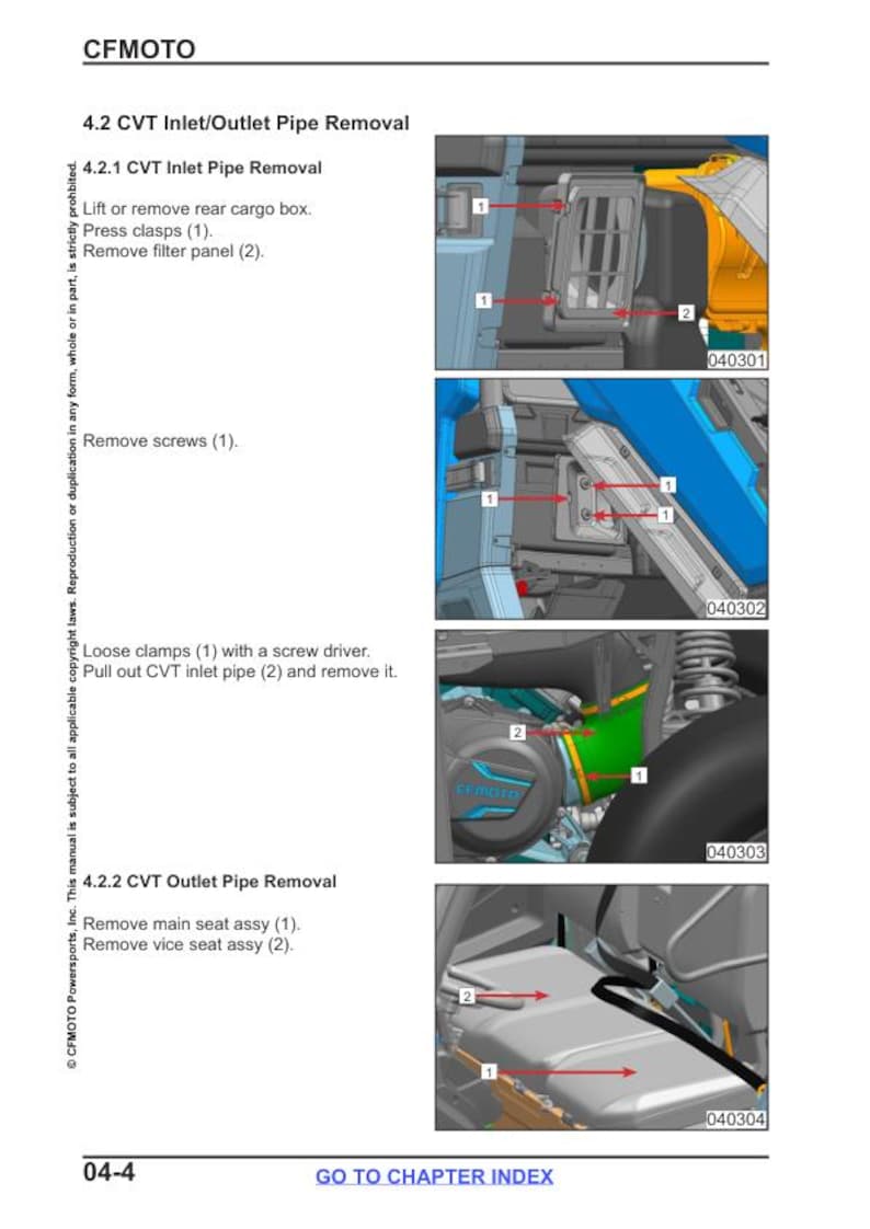 CFMOTO UFORCE U10 1000 Service Repair Manual service manual preview page 4