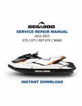 Seadoo GTS GTI RXT Gtx Wake Service Manual PDF service repair manual cover