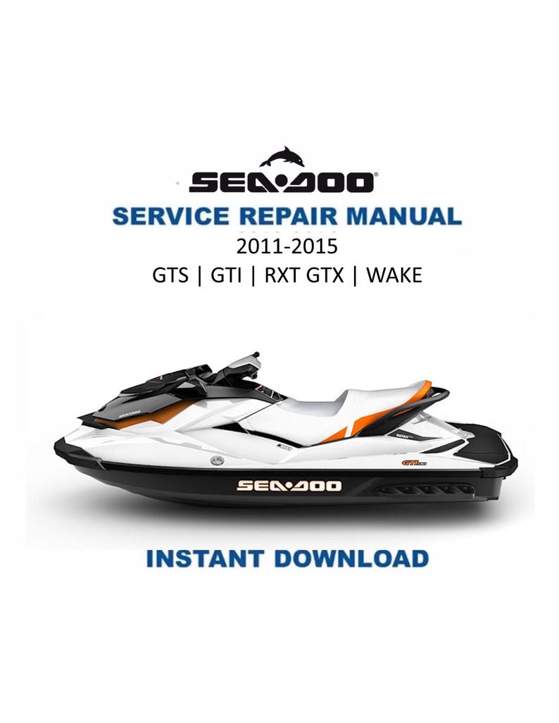Seadoo GTS GTI RXT Gtx Wake Service Manual PDF service repair manual cover