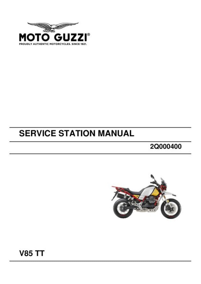 Moto Guzzi V85TT Service Manual service manual preview page 2