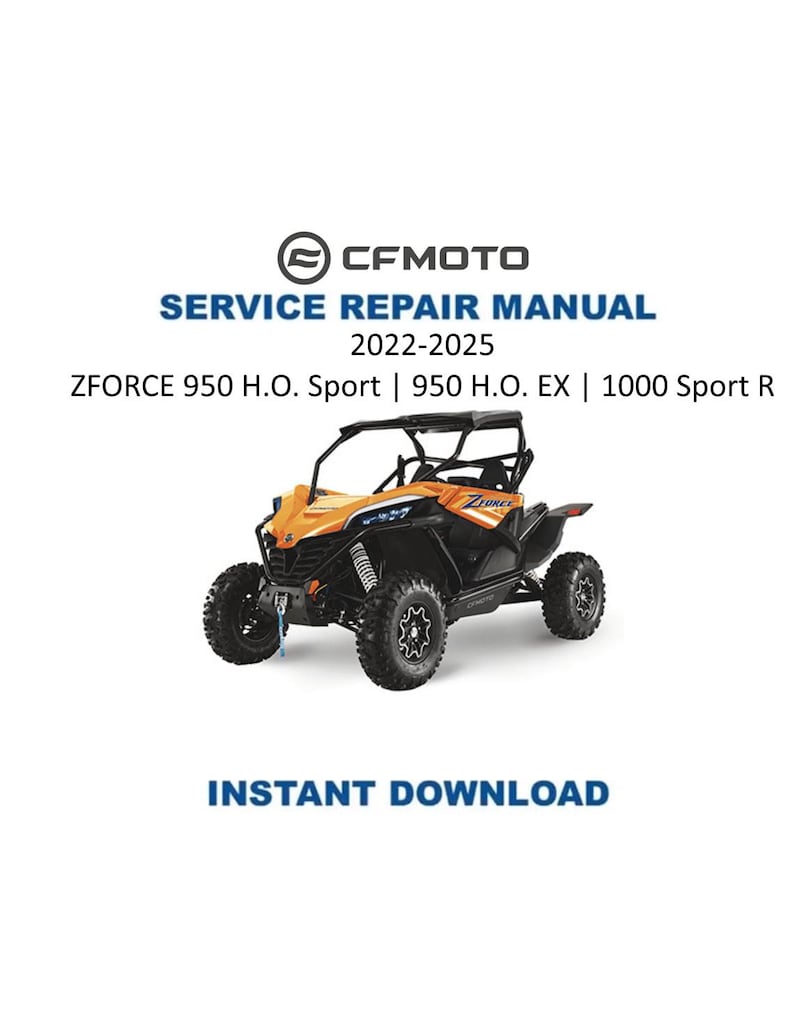 CFMOTO ZFORCE 950 H.O. sport 950 H.O. Ex 1000 sport R Service Repair Manual PDF service repair manual cover