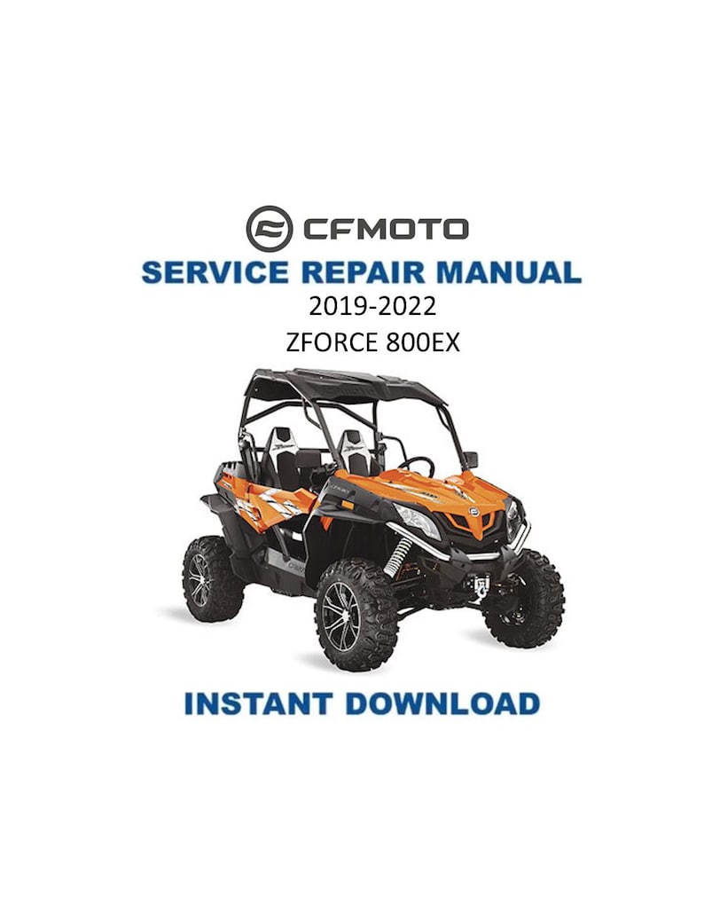 CFMOTO ZFORCE 800 Ex Service Repair Manual PDF service repair manual cover