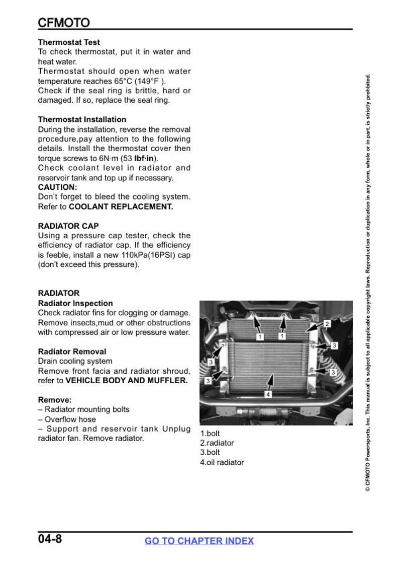 CFMOTO ZFORCE 800 Trail Service Manual service manual preview page 5