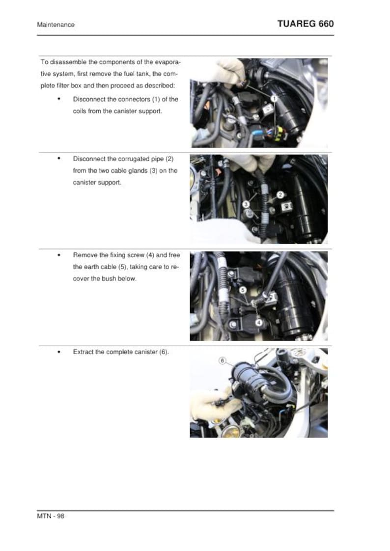 Aprilia Tuareg 660 Service Manual service manual preview page 6