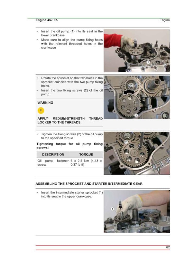 Aprilia RS 457 Service Manual service manual preview page 10