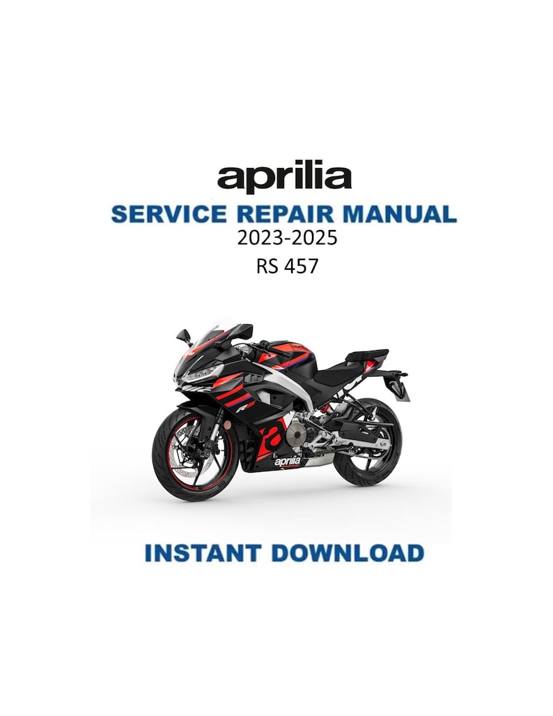 Aprilia RS 457 Service Manual PDF service repair manual cover