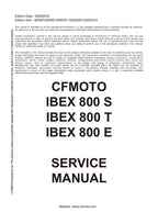 CFMOTO IBEX 800S service manual preview page 2
