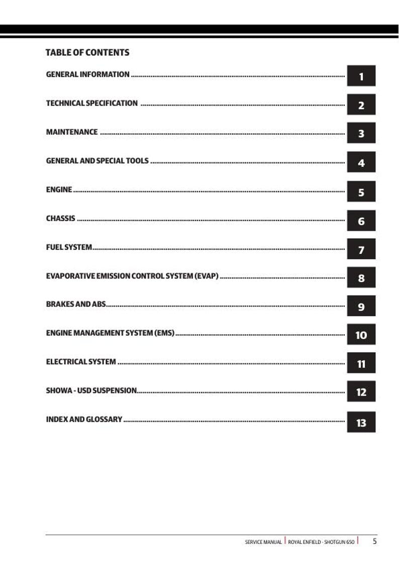 Royal Enfield Shotgun 650 Service Manual service manual preview page 3