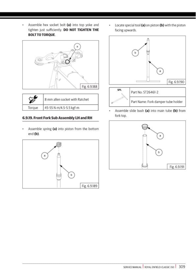 Royal Enfield Classic 350 Service Manual service manual preview page 7