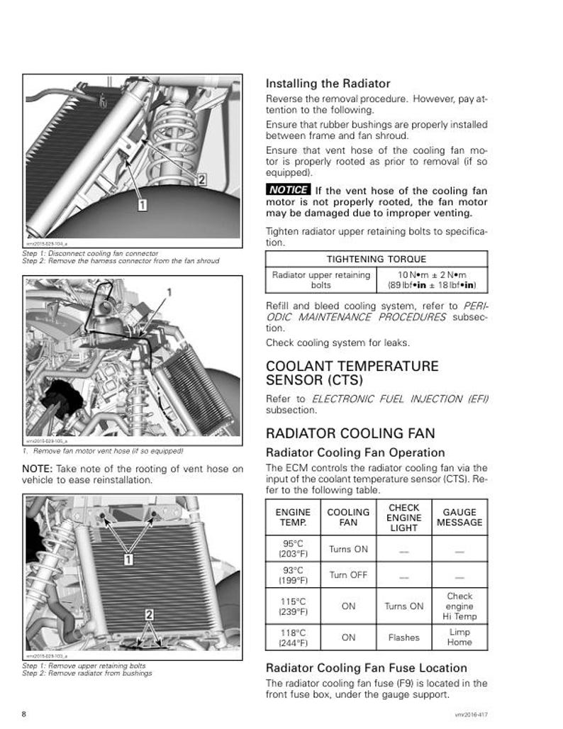 Can Am Renegade 1000R XXC XMR Service Manual service manual preview page 5
