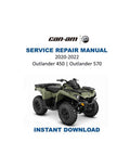 Can Am Outlander 450 570 Service Manual PDF service repair manual cover