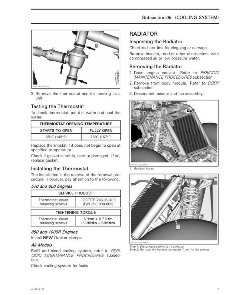 Can Am Outlander 570, 650 & 850 Standard Series Service Manual service manual preview page 6