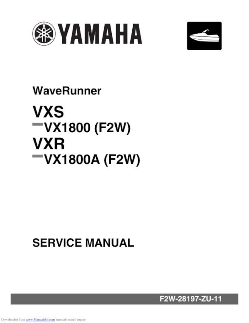 Yamaha WaveRunner VXS VXR VX1800 Service Manual service manual preview page 2