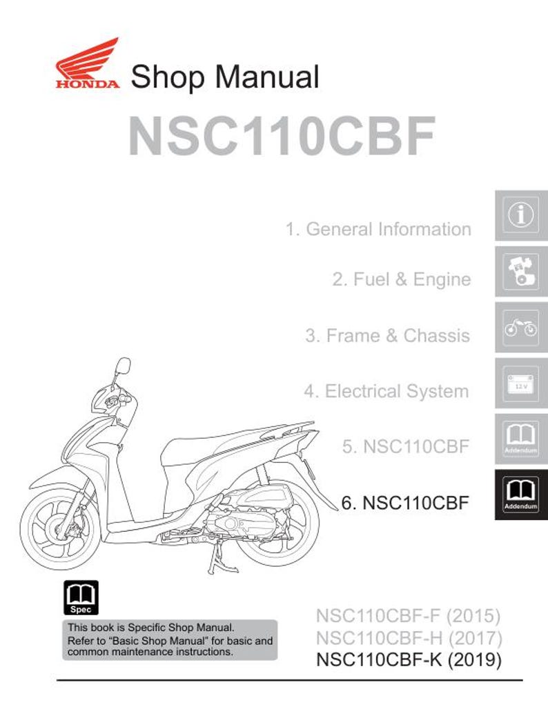 Honda Vision 110 Service Manual service manual preview page 2