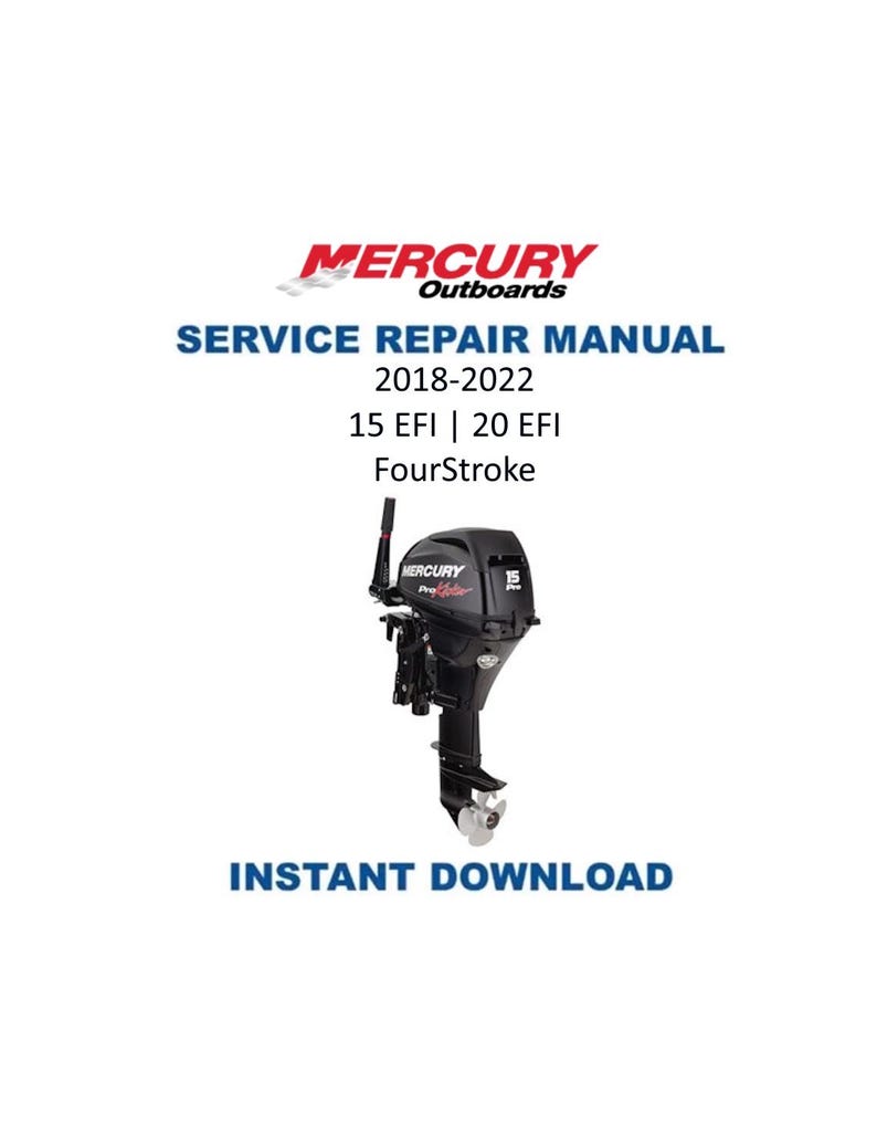 Mercury 15 20 EFI Outboard Service Manual PDF service repair manual cover