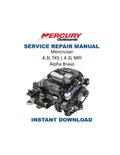 Mercury MerCruiser 4.3 TKS MPI Inboard Service Manual PDF service repair manual cover