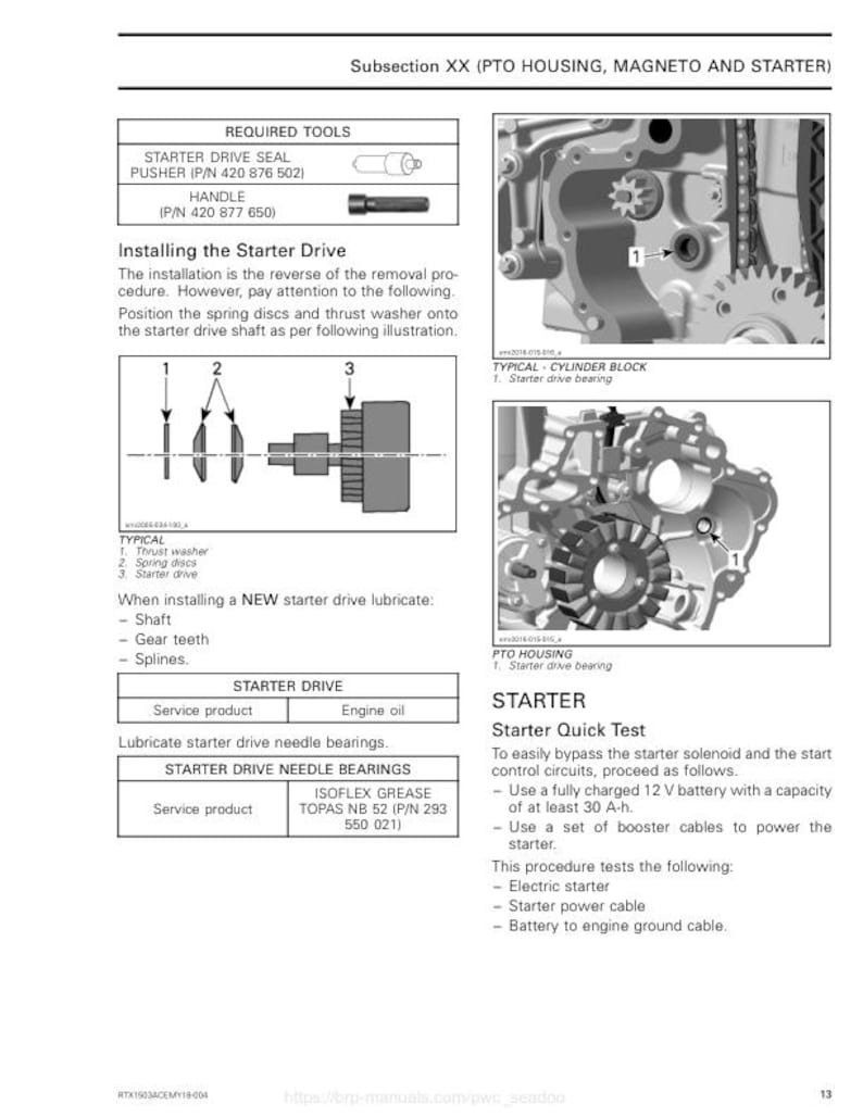 Seadoo GTI GTR GTS Wake Service Manual service manual preview page 5
