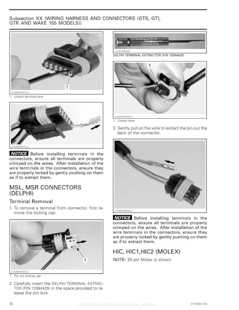 Seadoo GTI GTR GTS Wake Service Manual service manual preview page 7