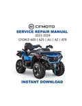 CFMOTO CForce CF600 CF625 AZ AU Atr Service Repair Manual PDF service repair manual cover