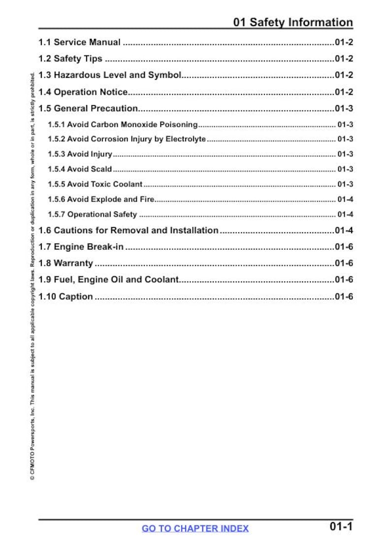 CFMOTO CForce CF600 CF625 AZ AU Atr Service Repair Manual service manual preview page 3