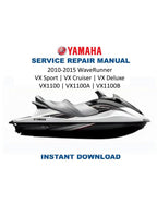 Yamaha WaveRunner VX1100 Sport Cruiser Deluxe Service Manual PDF service repair manual cover