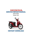Honda Vision 110 Service Manual PDF service repair manual cover