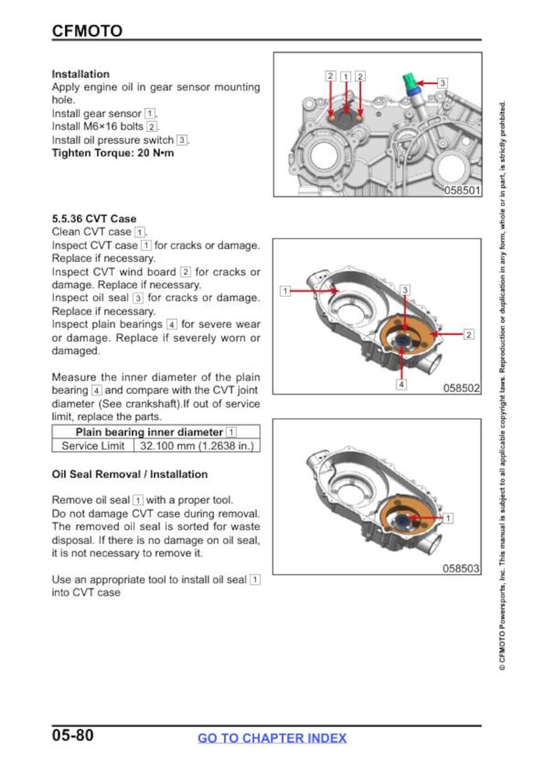 CFMOTO CForce CF600 CF625 AZ AU Atr Service Repair Manual service manual preview page 7