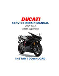 Ducati 1098S Superbike Service Manual PDF service repair manual cover