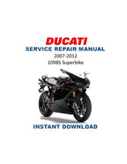 Ducati 1098S Superbike Service Manual PDF service repair manual cover