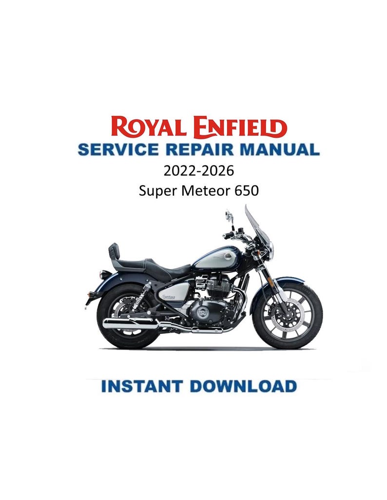 Royal Enfield Super Meteor 650 Service Manual PDF service repair manual cover