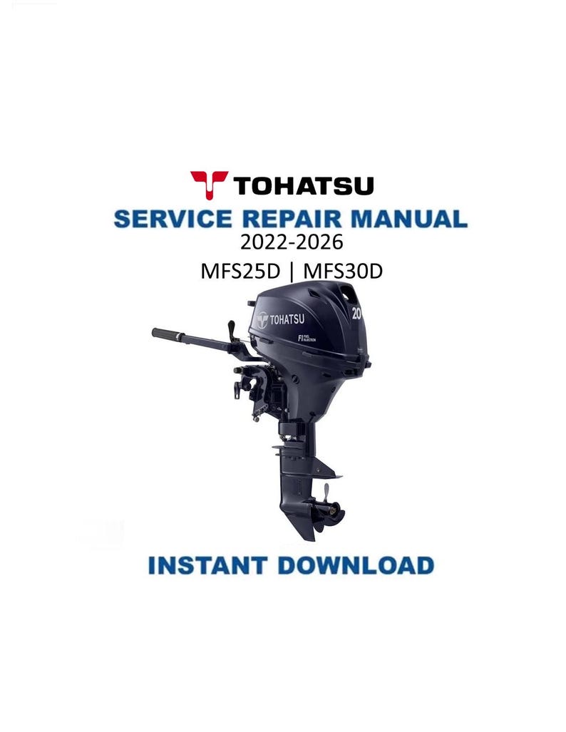 Tohatsu MFS25D MFS30D Service Manual PDF service repair manual cover