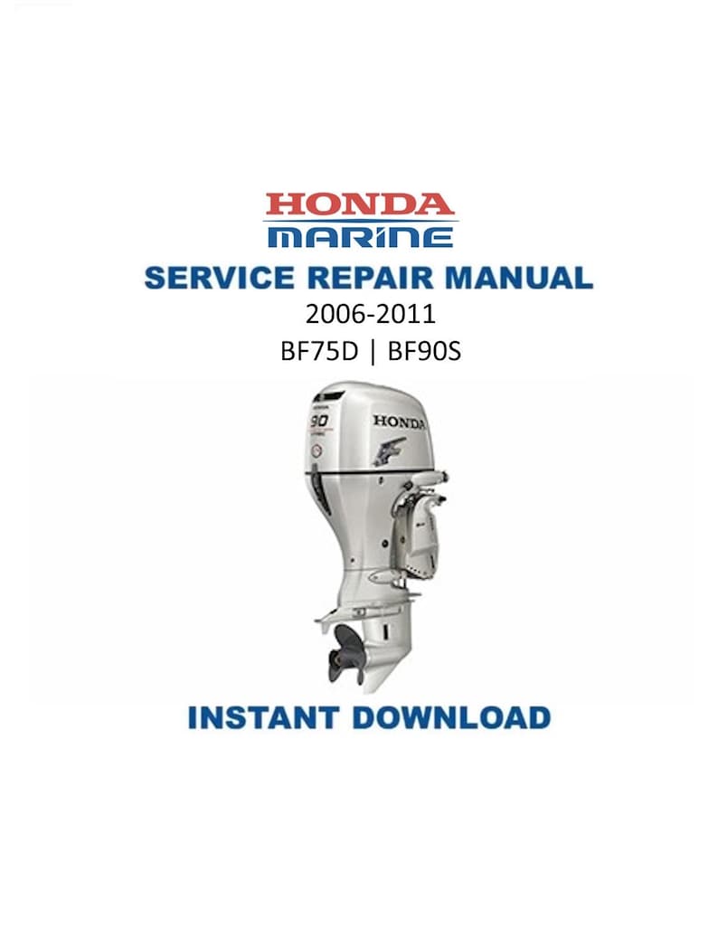 Honda BF75D BF90D Service Manual PDF service repair manual cover