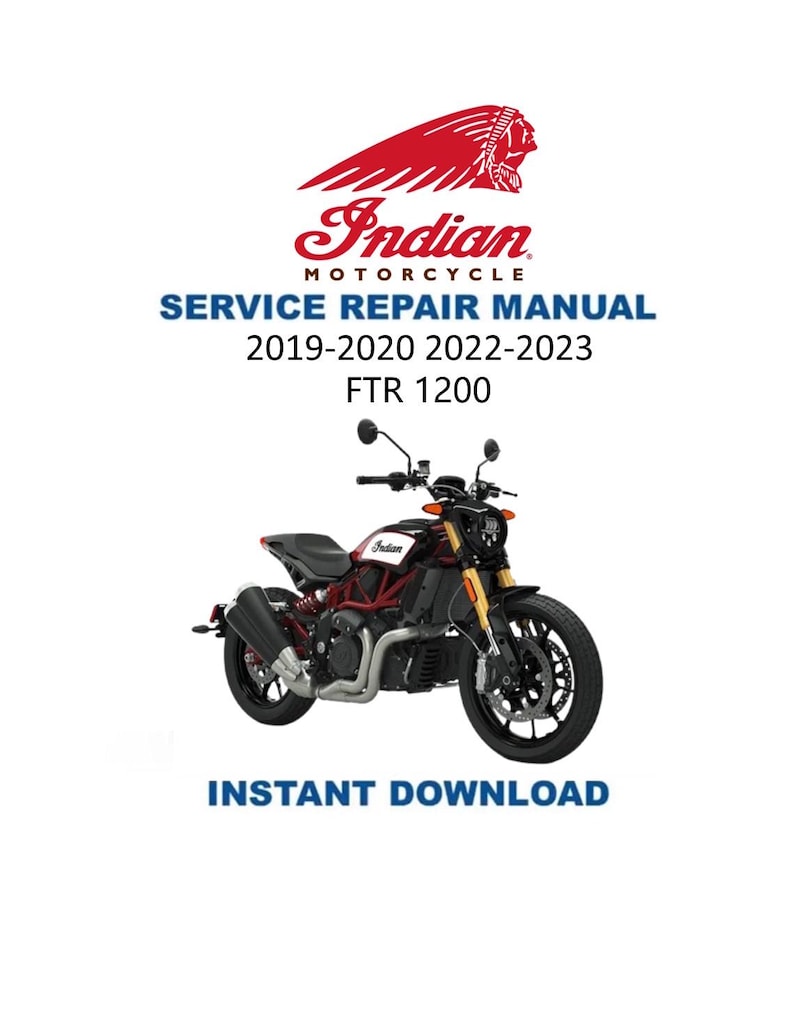 Indian FTR1200 Service Manual PDF service repair manual cover