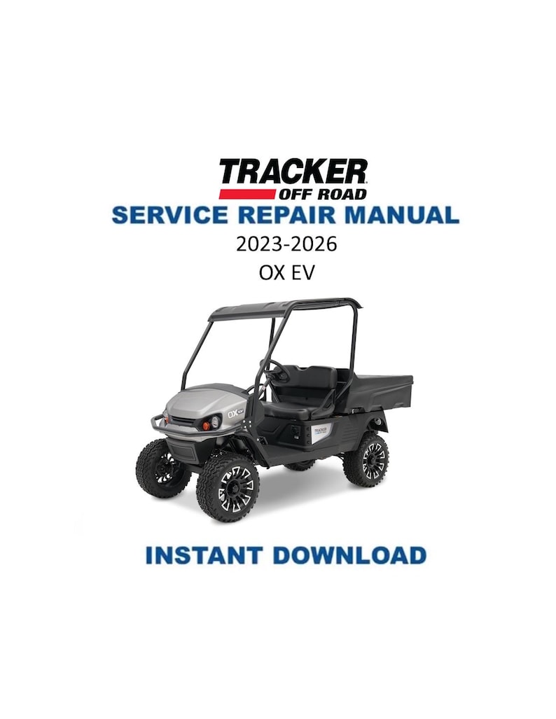 Tracker Offroad OX EV Service Manual PDF service repair manual cover