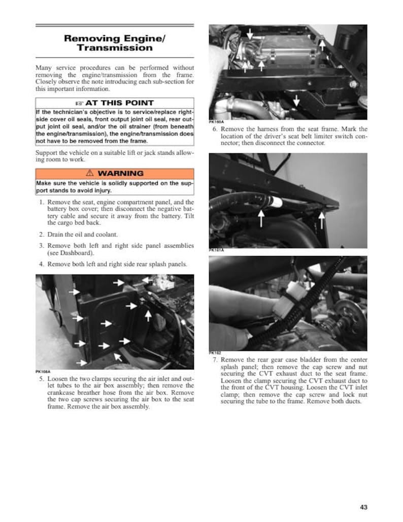 Tracker Offroad 500 S UTV Service Manual service manual preview page 7
