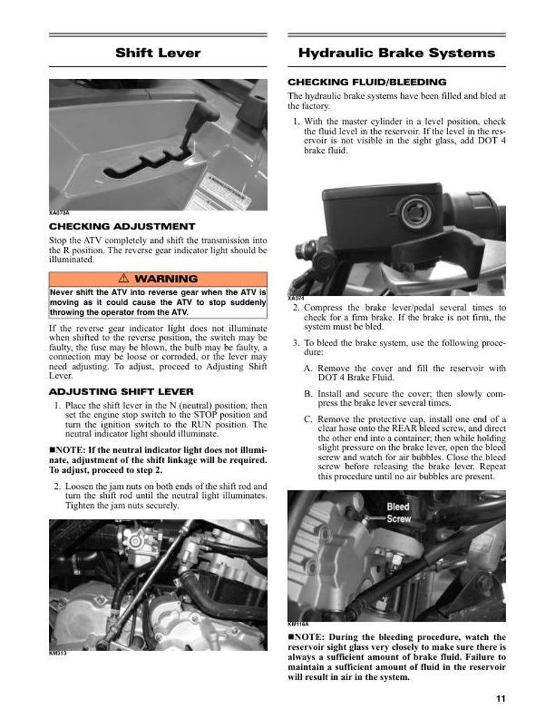 Tracker Offroad 300 ATV Service Manual service manual preview page 5