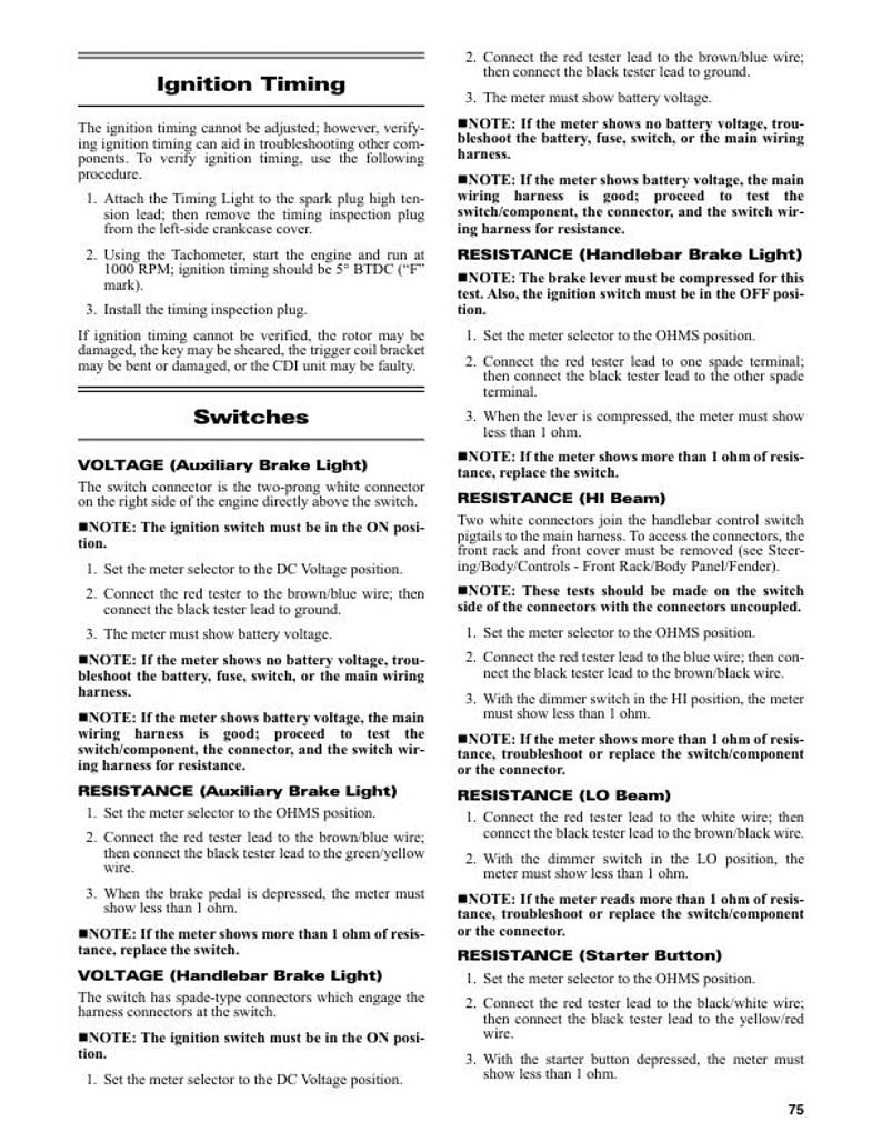Tracker Offroad 300 ATV Service Manual service manual preview page 7